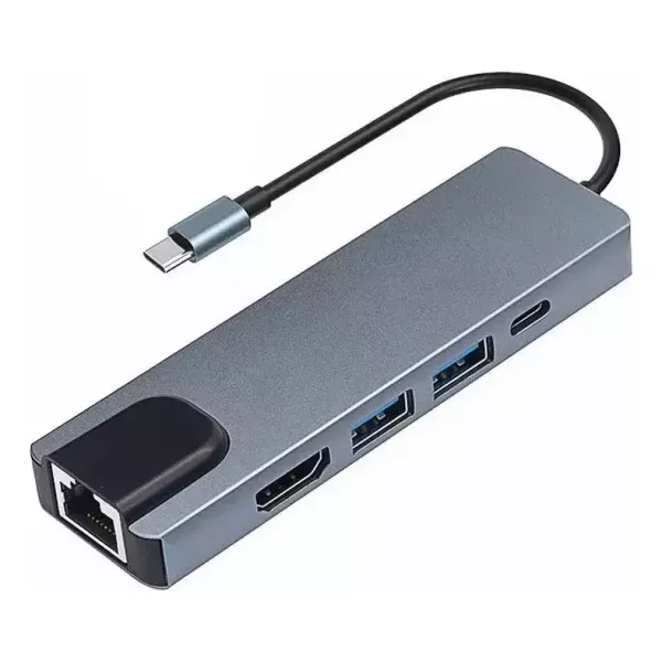 Hub Usb Tipo C 3 Puertos Usb 3.0 + 1 Entrada Rj45