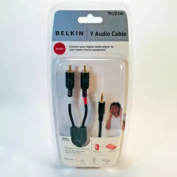Cable Auxiliar Plug Jack 3.5mm Macho A 1,8 Mts RCA