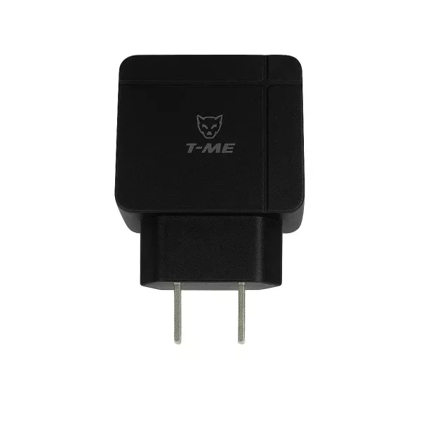 Cargador V8 3.1A TIME con Cable negro/blanco