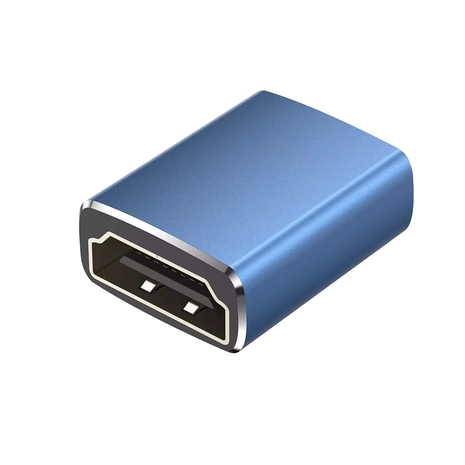 ADAPTADOR DE HDMI HEMBRA A HDMI HEMBRA 8K ALUMINIO AZUL ELECTRICO