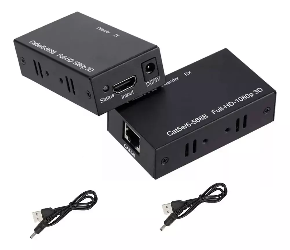 ADAPTADOR EXTENSOR HDMI DE 60M CAT 6 ETHERNET IP