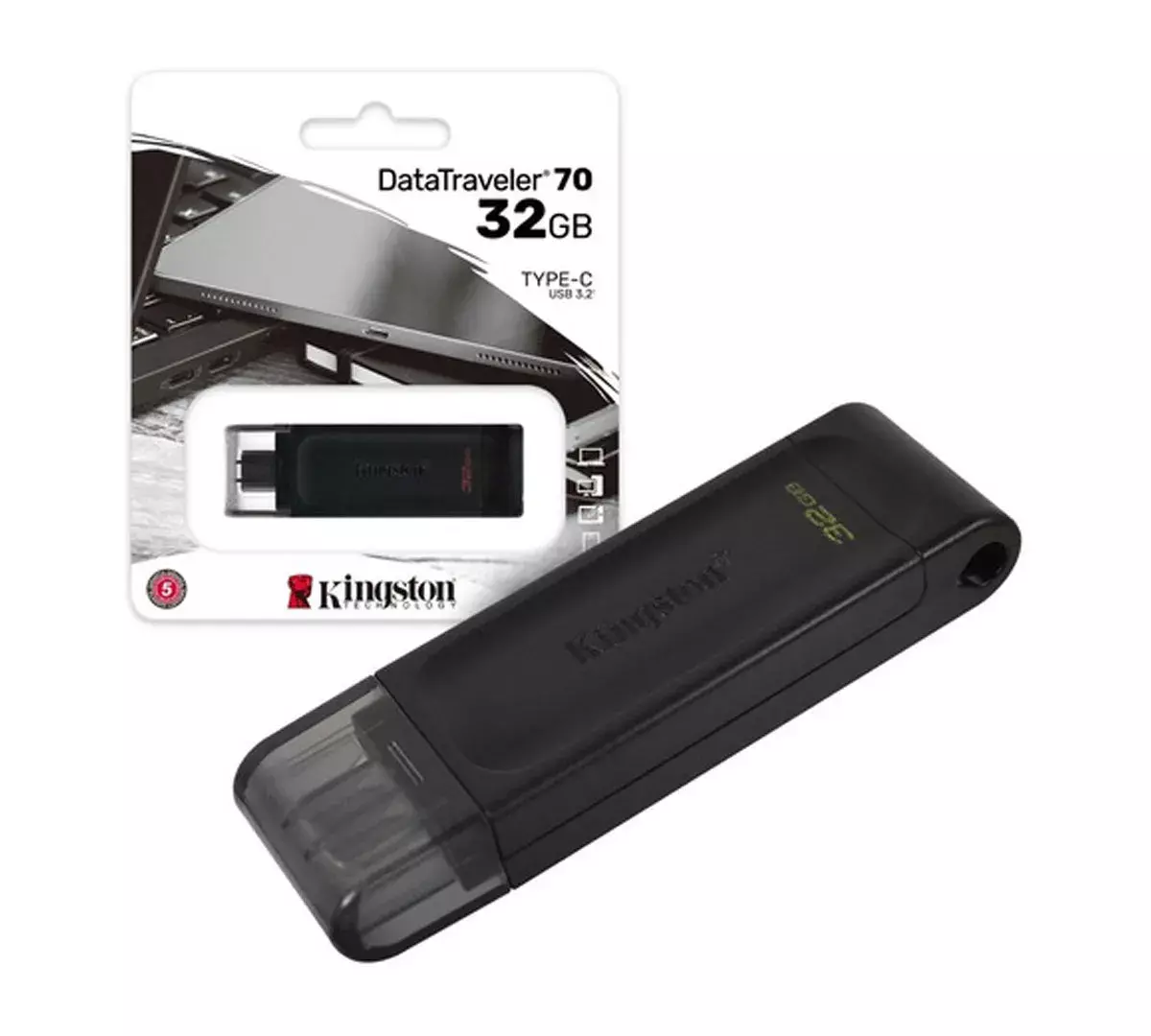 PENDRIVE 32GB KINGSTON DATATRAVELER 70 USB 3.2 TIPO C