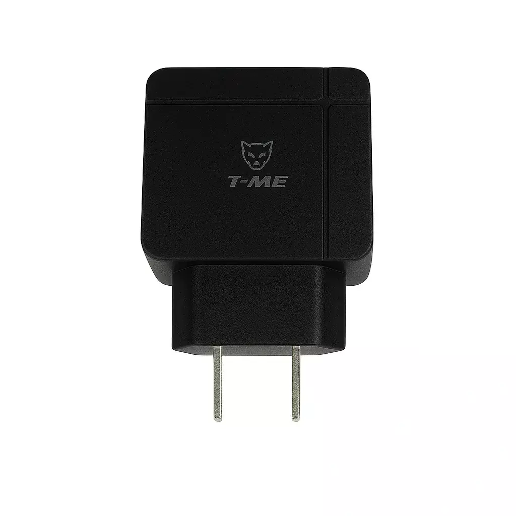 Cargador V8 3.1A TIME con Cable negro/blanco