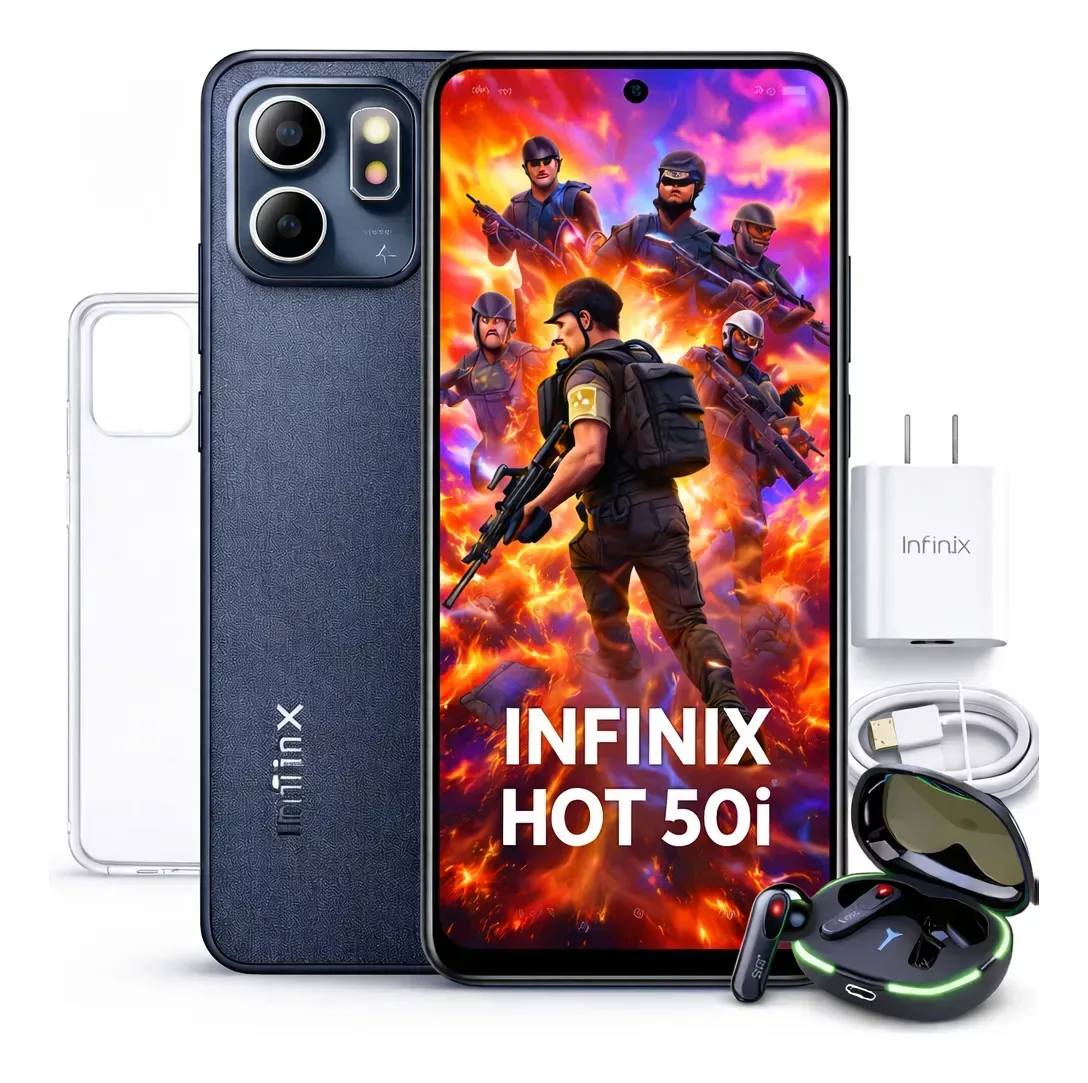 Celular Infinix Hot 50i - 8GB RAM - Negro - 256GB