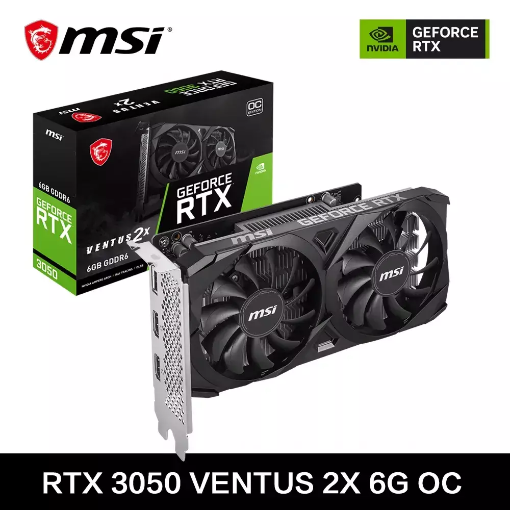 PLACA DE VIDEO MSI GEFORCE RTX 3050 6GB GDDR6 VENTUS 2X OC
