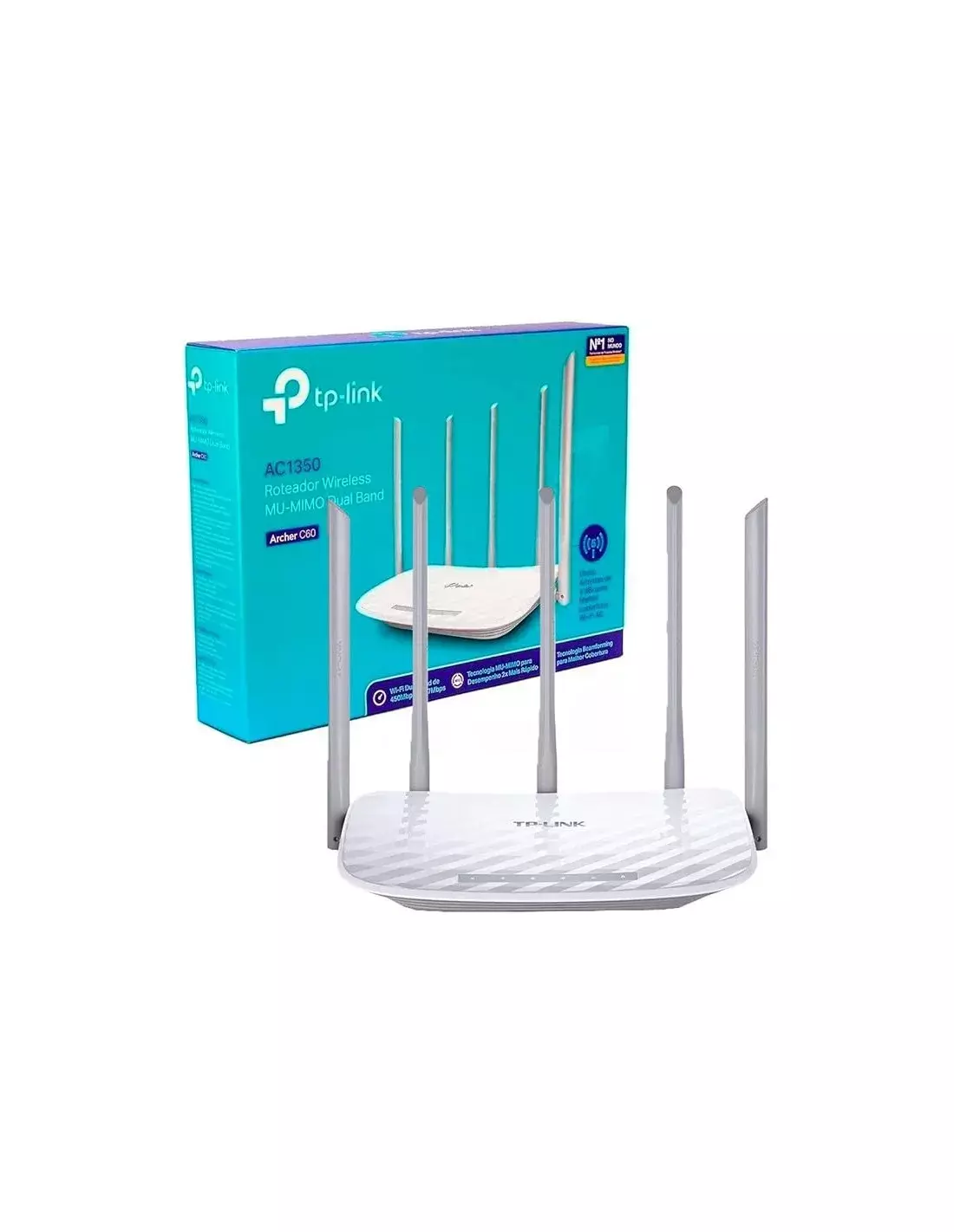 TP-LINK ROUTER ARCHER C60 AC1350 Wir Dual Band 5 Antenas