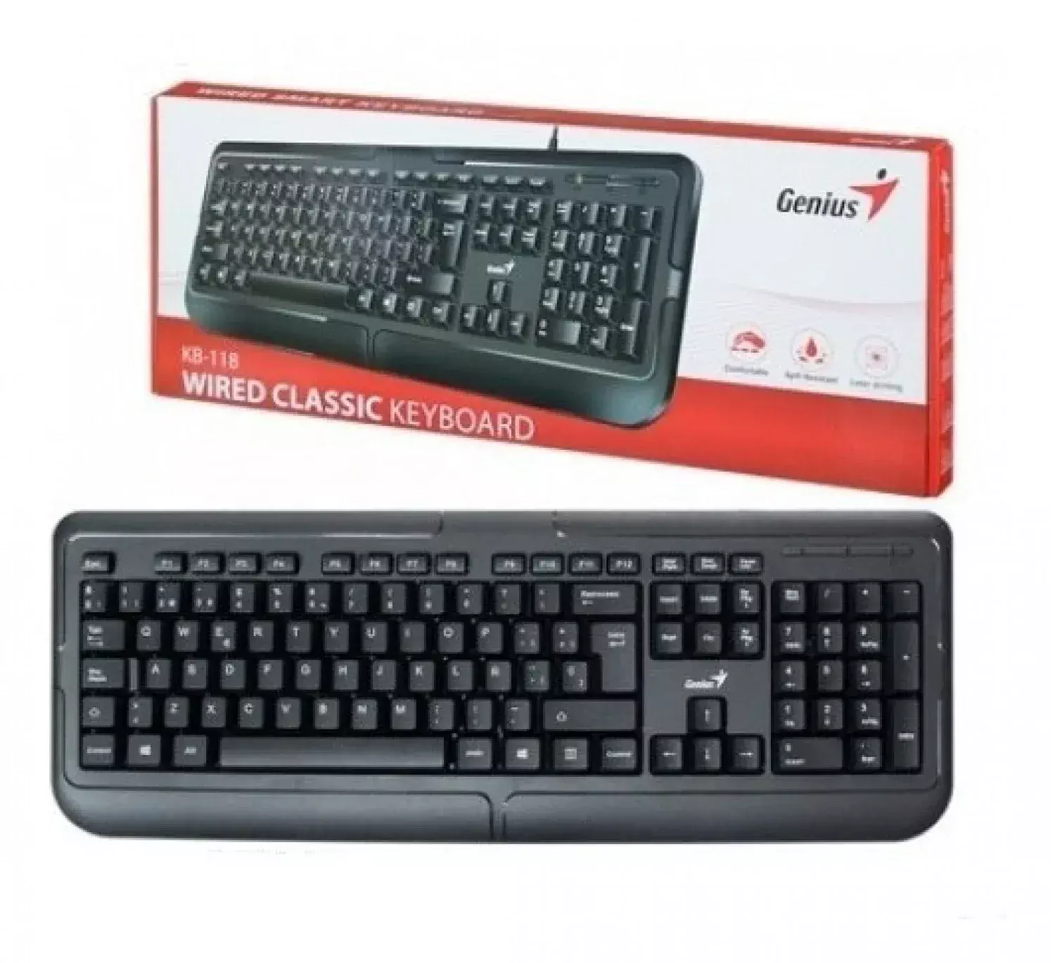 TECLADO GENIUS KB-118 C/APOYA MUÑECA