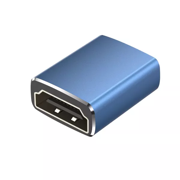 ADAPTADOR DE HDMI HEMBRA A HDMI HEMBRA 8K ALUMINIO AZUL ELECTRICO