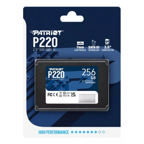 SSD Patriot P210 256GB Sata Iii, 2.5, 6 Gb/s, 500 MB/s