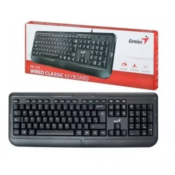 TECLADO GENIUS KB-118 C/APOYA MUÑECA